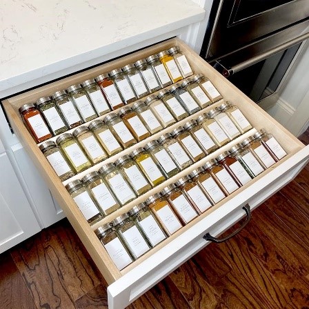 Clear Acrylic Spice Drawer Organizer-Expandable
