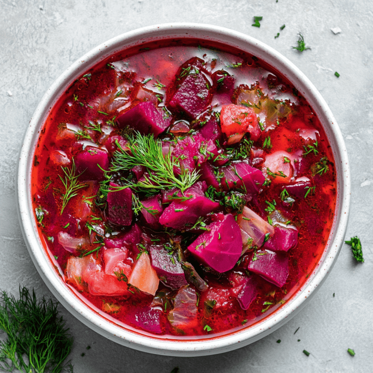 Beet and Cabbage Borscht Soup - State of Well-Being With Carlisa Krenek